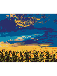 Raqamlar bo&#039;yicha rasm &quot;Kungaboqarlar dalasi&quot;