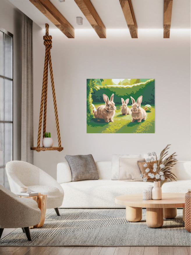 Картина по номерам &amp;quot;Три зайца&amp;quot;