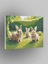 Картина по номерам "Три зайца"