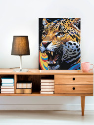 Raqamlar bo'yicha rasm "G'azablangan leopard"