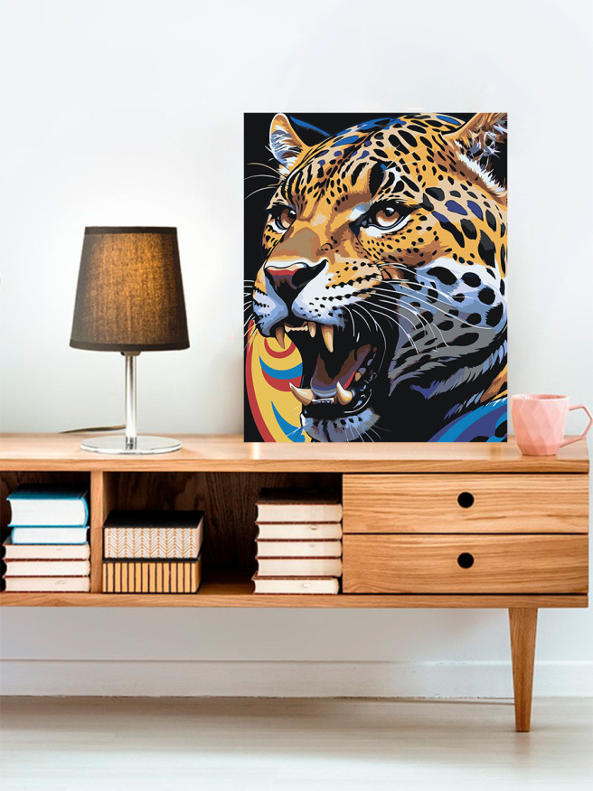 Raqamlar bo&amp;#039;yicha rasm &amp;quot;G&amp;#039;azablangan leopard&amp;quot;