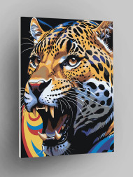 Raqamlar bo'yicha rasm "G'azablangan leopard"