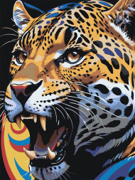 Raqamlar bo'yicha rasm "G'azablangan leopard"