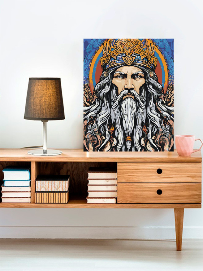 Raqamlar bo&amp;#039;yicha rasm &amp;quot;Kulrang soqolli qirol&amp;quot;