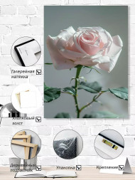 Постер на холсте &amp;quot;Одинокая роза&amp;quot;