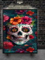 Постер на холсте &amp;quot;Цветочная черепная маска&amp;quot;