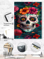 Постер на холсте &amp;quot;Цветочная черепная маска&amp;quot;