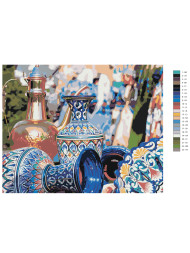 Картина по номерам &amp;quot;Узбекская керамика&amp;quot;