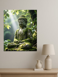 Постер на холсте &amp;quot;Будда в зелёном спокойствии&amp;quot;