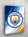 Holstga bosilgan poster &amp;quot;Manchester Siti logotipi&amp;quot;