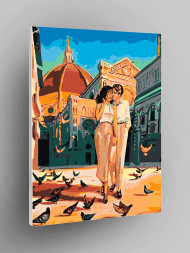 Raqamlar bo'yicha rasm "Maydon bo'ylab sayr"