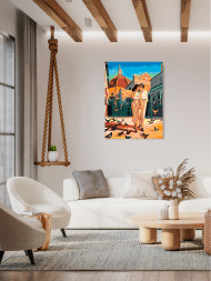 Raqamlar bo'yicha rasm "Maydon bo'ylab sayr"