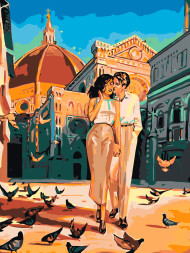 Raqamlar bo'yicha rasm "Maydon bo'ylab sayr"