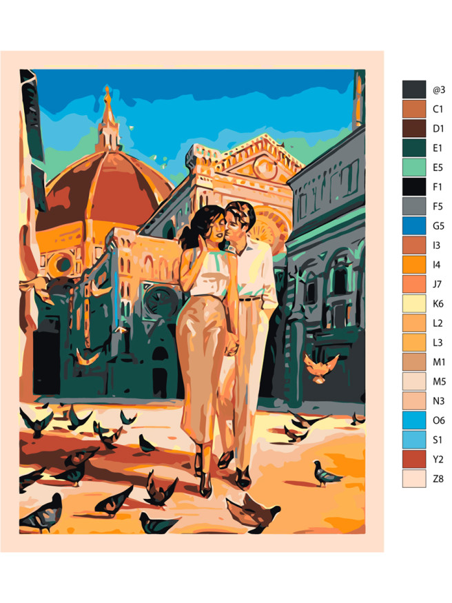 Raqamlar bo&amp;#039;yicha rasm &amp;quot;Maydon bo&amp;#039;ylab sayr&amp;quot;