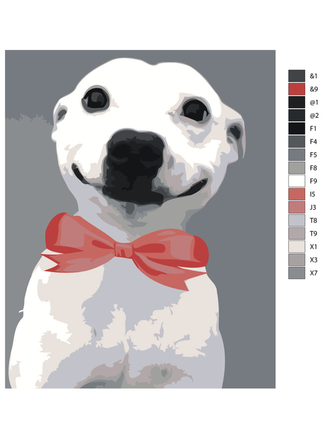 Raqamlar bo&amp;#039;yicha rasm &amp;quot; Qiziqarli it&amp;quot;