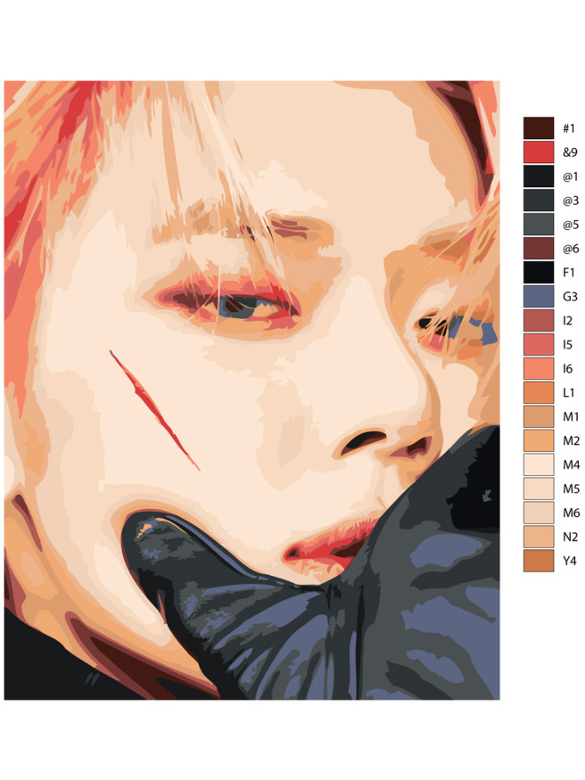 Картина по номерам &amp;quot;K-Pop артист Ёнджун из BTS&amp;quot;