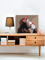 Raqamlar bo&#039;yicha rasm &quot;Kosmetikadagi maymun&quot;