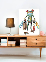 Raqamlar bo&#039;yicha rasm &quot;Paketlar bilan qurbaqa&quot;