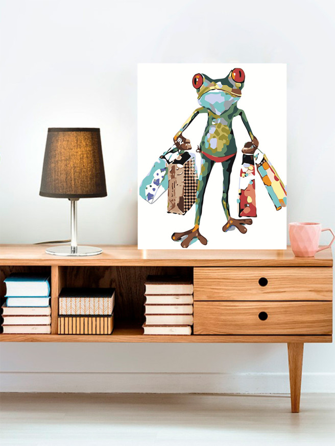 Raqamlar bo&amp;#039;yicha rasm &amp;quot;Paketlar bilan qurbaqa&amp;quot;