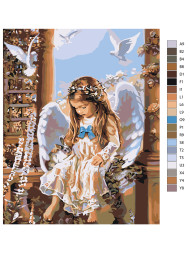 Raqamlar bo&#039;yicha rasm &quot;Yosh farishta&quot;