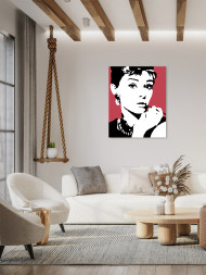 Картина по номерам &amp;quot;Портрет Одри Хепбёрн&amp;quot;