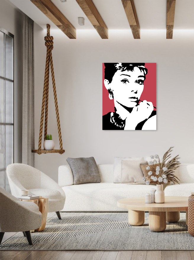 Картина по номерам &amp;quot;Портрет Одри Хепбёрн&amp;quot;