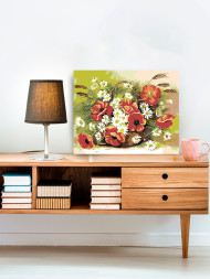 Картина по номерам "Корзинка цветов"