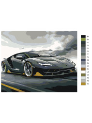 Raqamlar bo&#039;yicha rasm &quot;Lamborghini&quot;