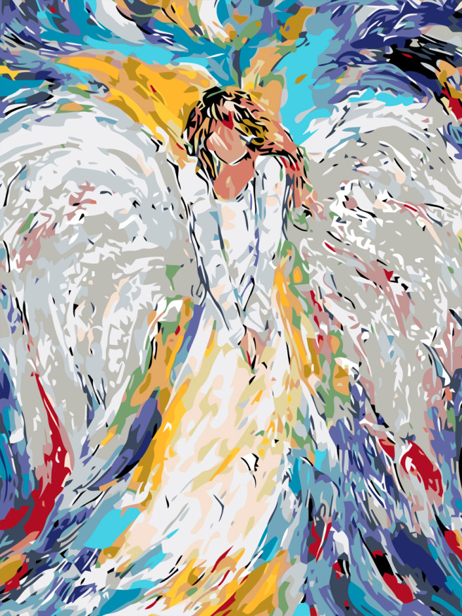 Картина по номерам &amp;quot;Белый ангел&amp;quot;