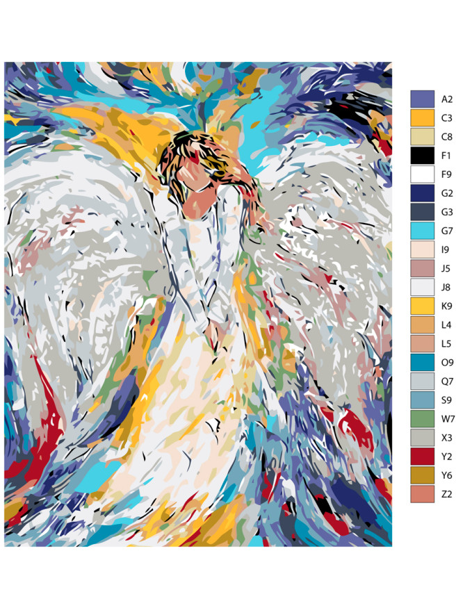 Картина по номерам &amp;quot;Белый ангел&amp;quot;