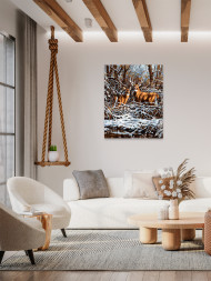 Raqamlar bo'yicha rasm "Kiyiklar"