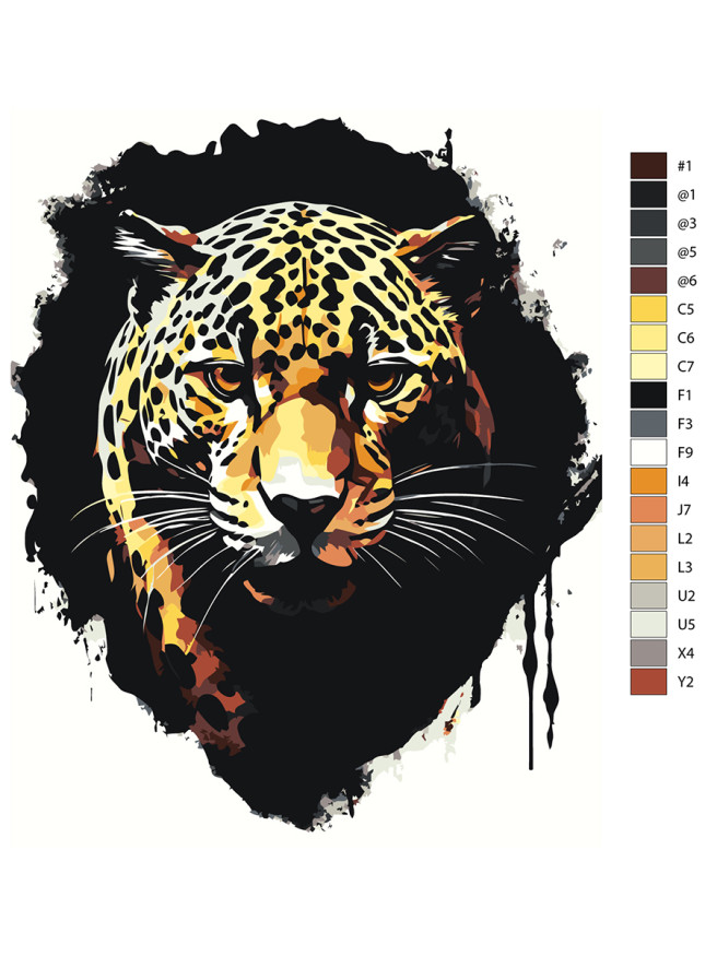 Raqamlar bo&amp;#039;yicha rasm &amp;quot;Leopard&amp;quot;