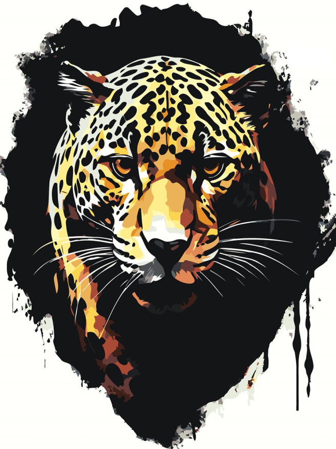 Raqamlar bo&amp;#039;yicha rasm &amp;quot;Leopard&amp;quot;