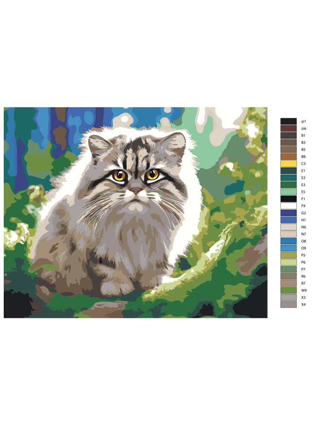 Картина по номерам &amp;quot;Пушистый котик&amp;quot;