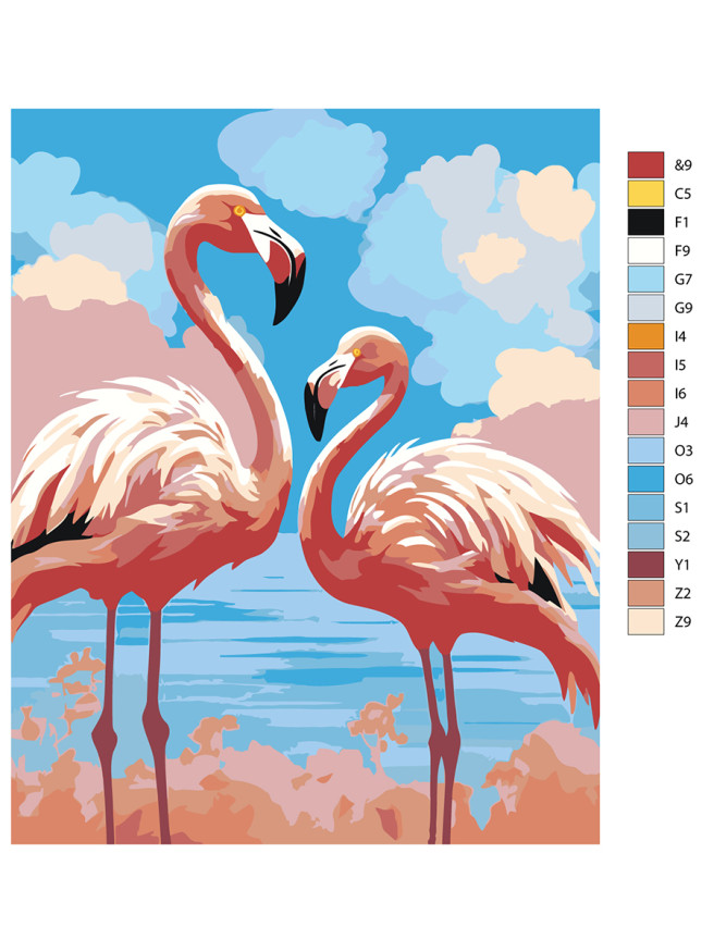 Raqamlar bo&amp;#039;yicha rasm &amp;quot;Flamingo&amp;quot;