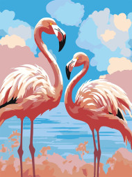 Raqamlar bo&#039;yicha rasm &quot;Flamingo&quot;