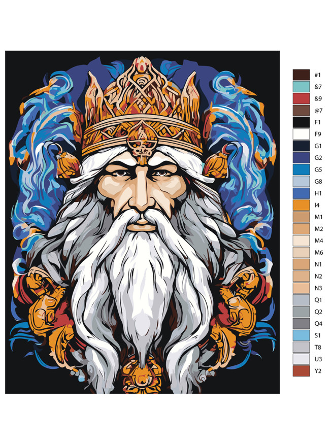 Картина по номерам &amp;quot;Король с золотой короной&amp;quot;