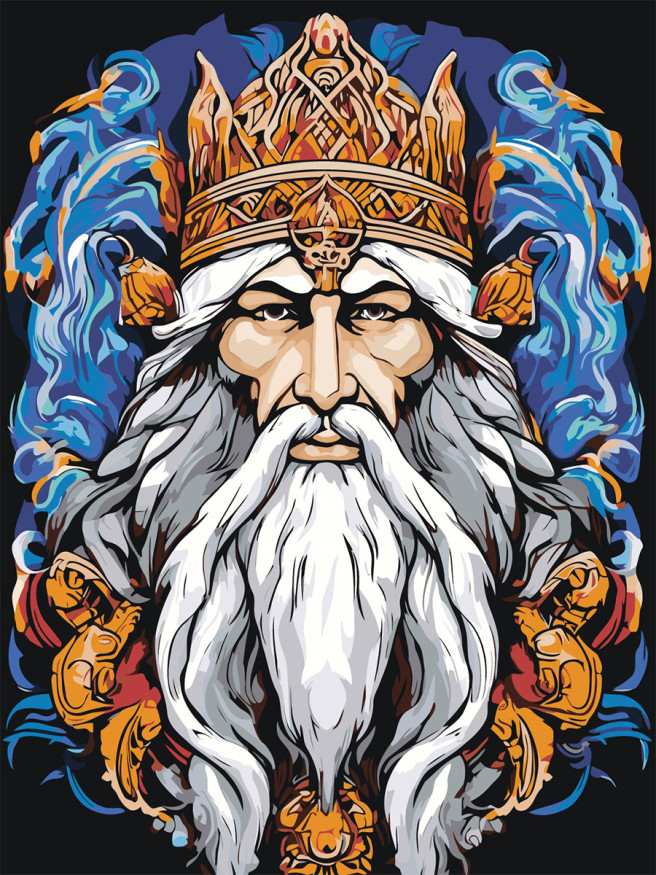 Картина по номерам &amp;quot;Король с золотой короной&amp;quot;