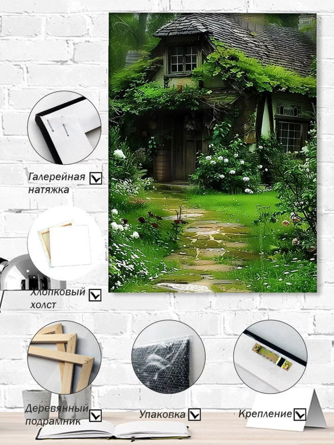 Постер на холсте &amp;quot;Домик в лесу&amp;quot;