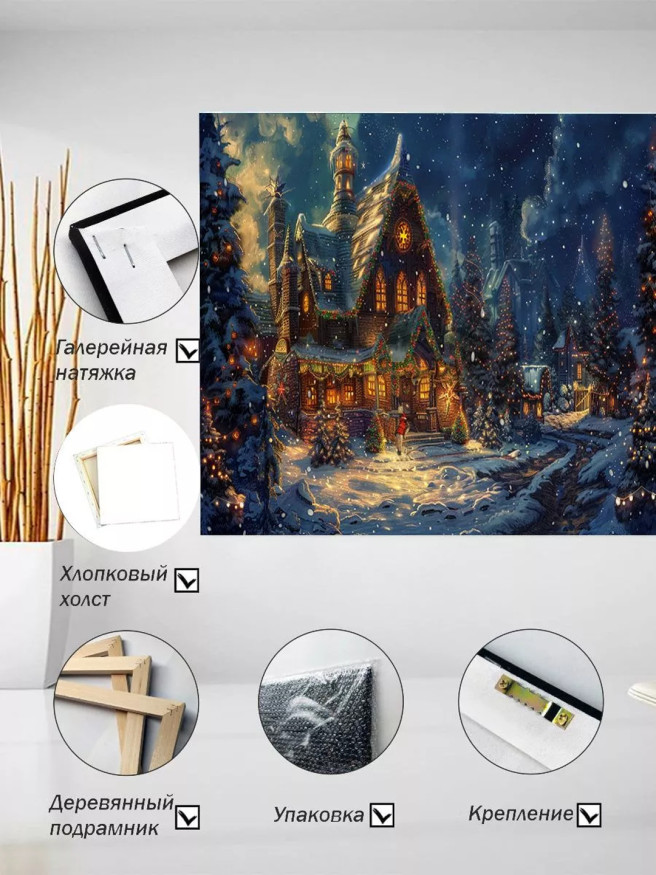 Постер на холсте &amp;quot;Сказочный зимний вечер&amp;quot;