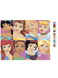 Raqamlar bo‘yicha rasm "Disney malikalari"