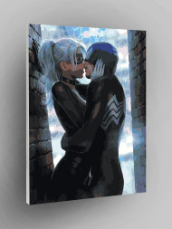 Картина по номерам &amp;quot;Поцелуй супергероев&amp;quot;