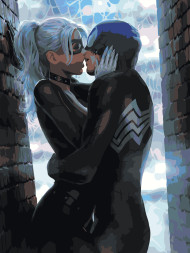 Картина по номерам &amp;quot;Поцелуй супергероев&amp;quot;