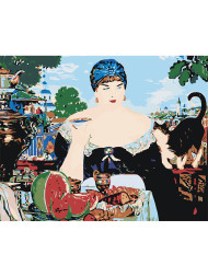 Картина по номерам &amp;quot;Боpис Кустодиев - Купчиха за чаем&amp;quot;