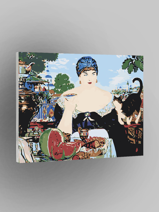 Картина по номерам &amp;quot;Боpис Кустодиев - Купчиха за чаем&amp;quot;