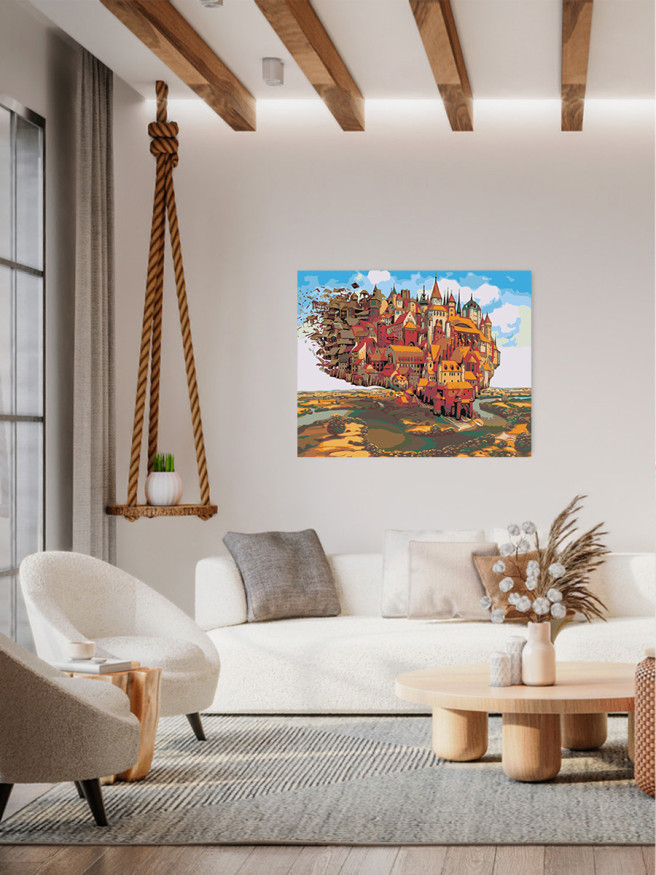 Raqamlar bo&amp;#039;yicha rasm &amp;quot;Uchar qal&amp;#039;a&amp;quot; 