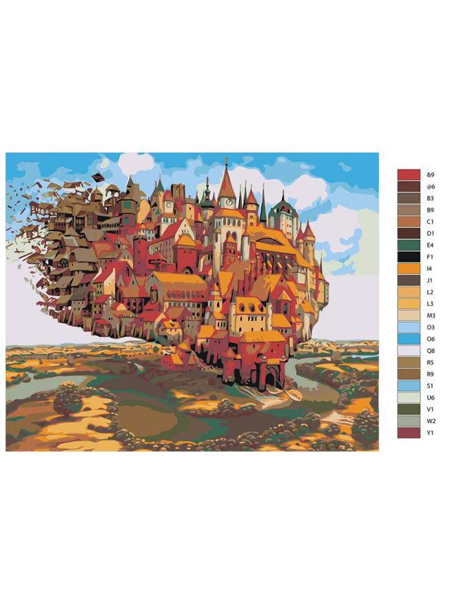 Raqamlar bo&amp;#039;yicha rasm &amp;quot;Uchar qal&amp;#039;a&amp;quot; 