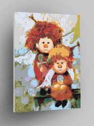 Картина по номерам &amp;quot;Брат с сестрой&amp;quot;
