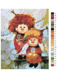 Картина по номерам &amp;quot;Брат с сестрой&amp;quot;