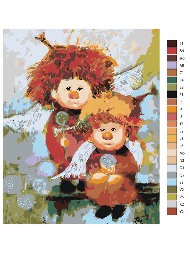 Raqamlar bo&amp;#039;yicha rasm &amp;quot;Aka va singil&amp;quot;